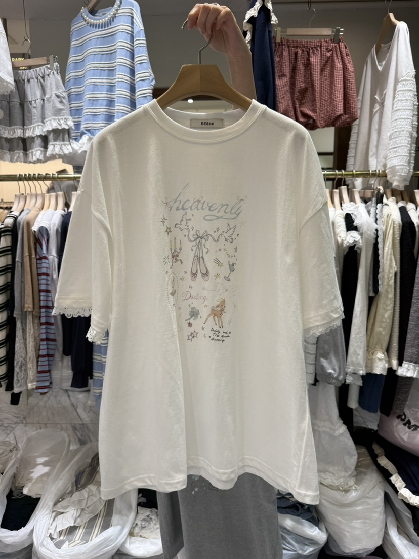 BE&BE東大門代購女士新品人氣休閑25春夏職業時尚真品T恤BE&beT恤圖色2