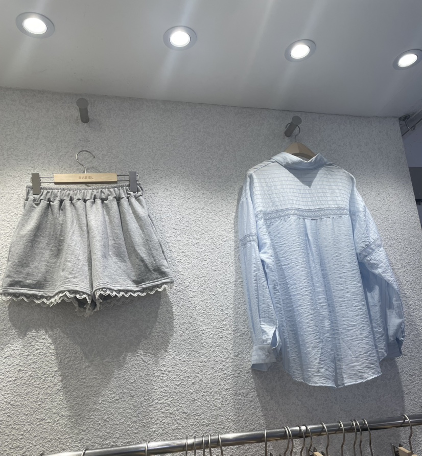 BABEL韓國直郵女裝新款25春夏熱賣人氣休閑職業真品襯衫蕾絲衫BABEL襯衫/蕾絲衫