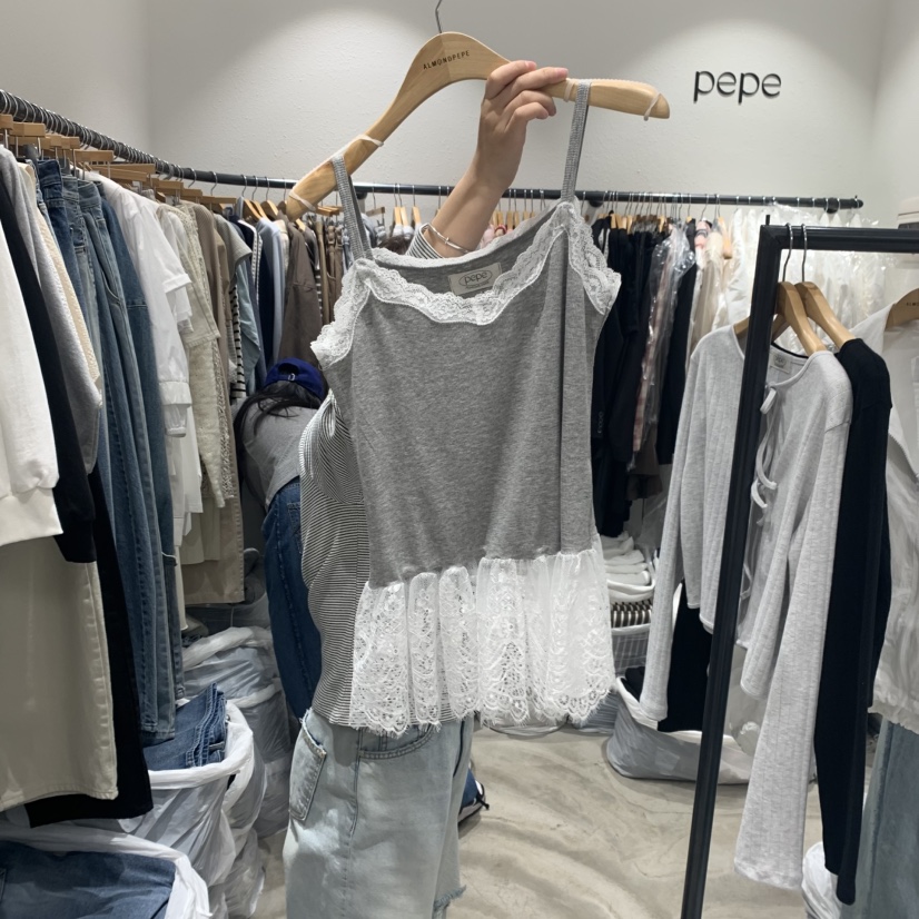 ALMOND PEPE東大門直郵女裝新品熱賣25春夏時尚休閑吊帶背心ALMOND PEPE吊帶/背心圖色2