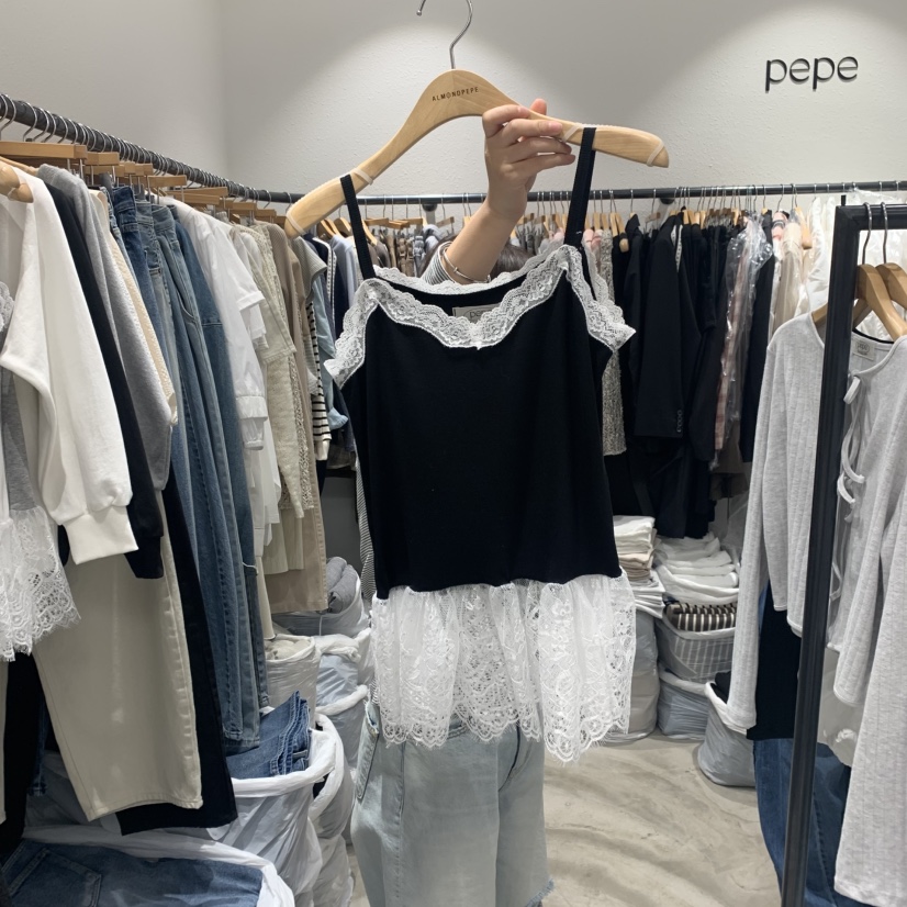 ALMOND PEPE東大門直郵女裝新品熱賣25春夏時尚休閑吊帶背心ALMOND PEPE吊帶/背心圖色3