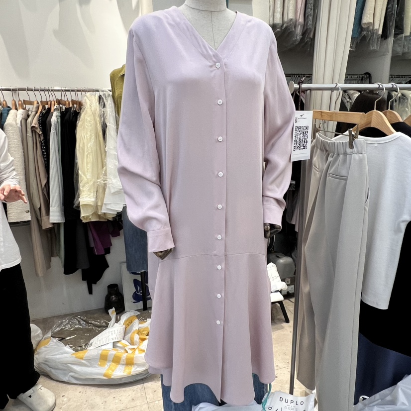 DUPLO韓國代購女士新品真品人氣職業熱賣推薦時尚連衣裙天絲DUPLO連衣裙