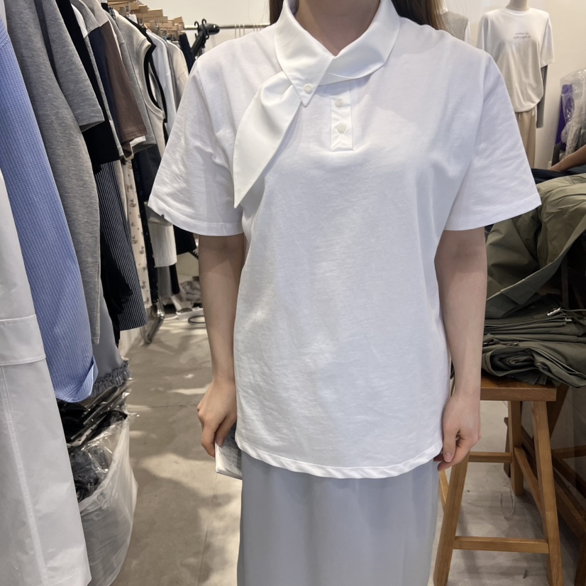 TAN&COMO韓國代購女士新品時尚休閑25春夏職業熱賣T恤tan-COMOT恤圖色2