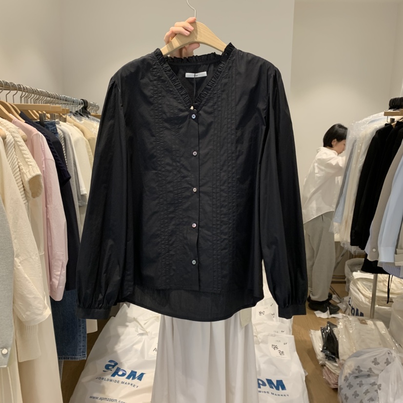 OUR-A韓國代購女裝新品時尚職業25春夏熱賣推薦襯衫蕾絲衫OUR-A襯衫/蕾絲衫圖色2