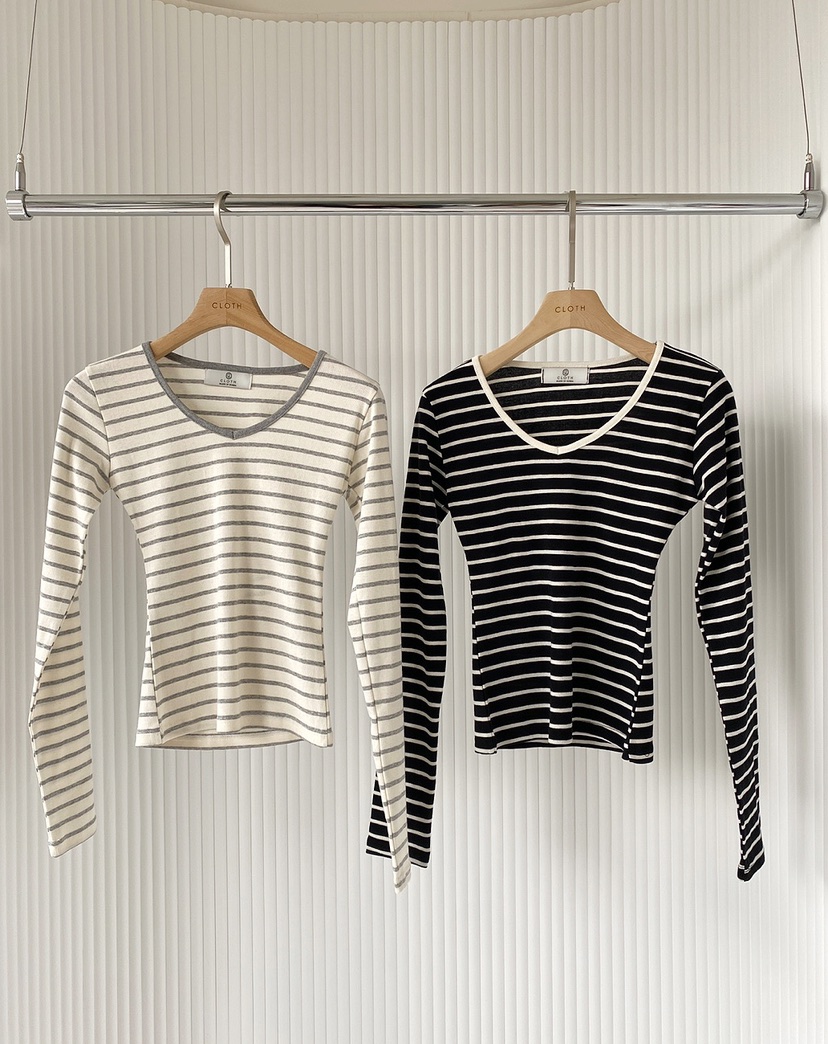 CLOTH韓國㊣直郵東大門代購女裝新品時尚職業人氣熱賣長袖T恤CLOTH長袖T恤
