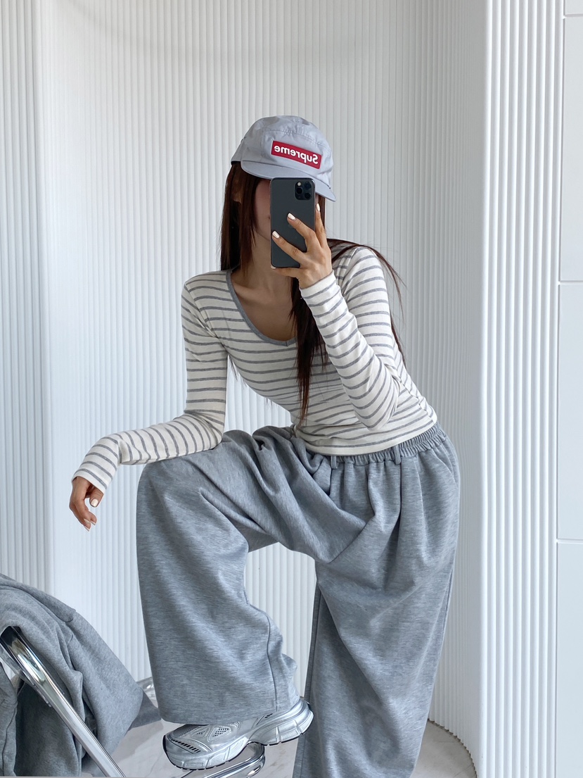 CLOTH韓國㊣直郵東大門代購女裝新品時尚職業人氣熱賣長袖T恤CLOTH長袖T恤