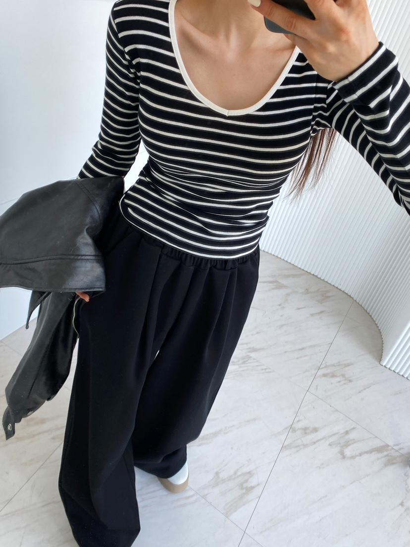 CLOTH韓國㊣直郵東大門代購女裝新品時尚職業人氣熱賣長袖T恤CLOTH長袖T恤