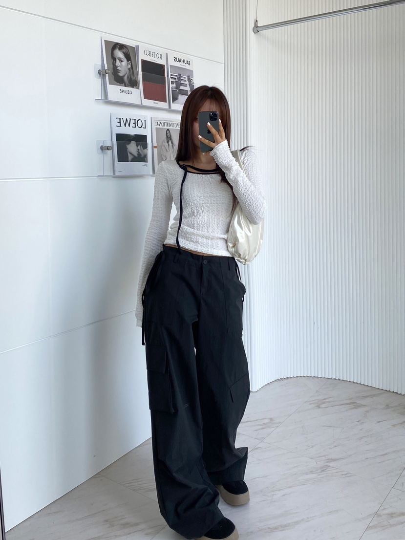 CLOTH韓國㊣直郵東大門代購女裝新款時尚休閑人氣熱賣長袖T恤CLOTH長袖T恤