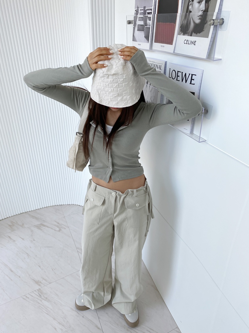 CLOTH直郵韓國代購㊣女裝新品人氣休閑熱賣推薦時尚休閑褲口袋CLOTH休閑褲
