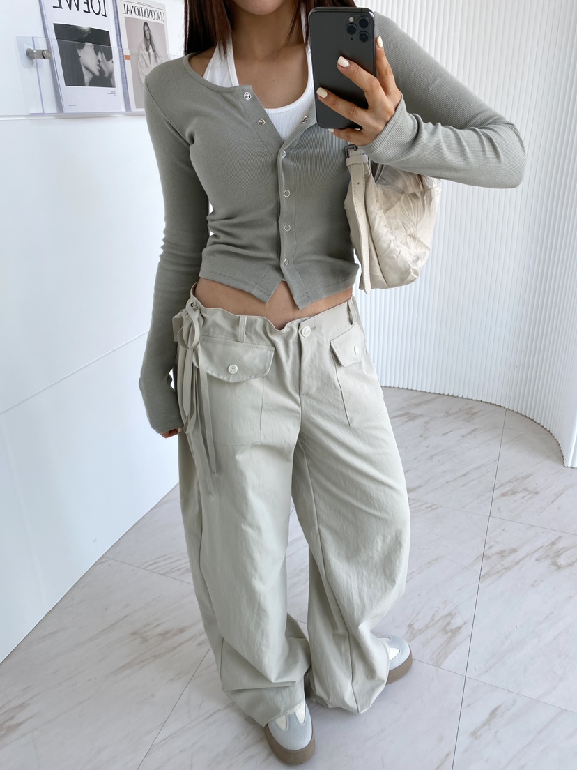 CLOTH直郵韓國代購㊣女裝新品人氣休閑熱賣推薦時尚休閑褲口袋CLOTH休閑褲