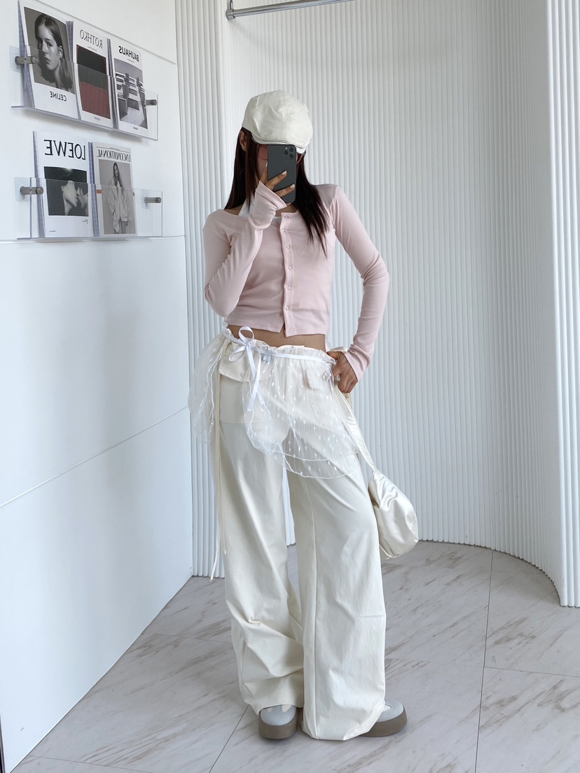 CLOTH直郵韓國代購㊣女裝新品人氣休閑熱賣推薦時尚休閑褲口袋CLOTH休閑褲
