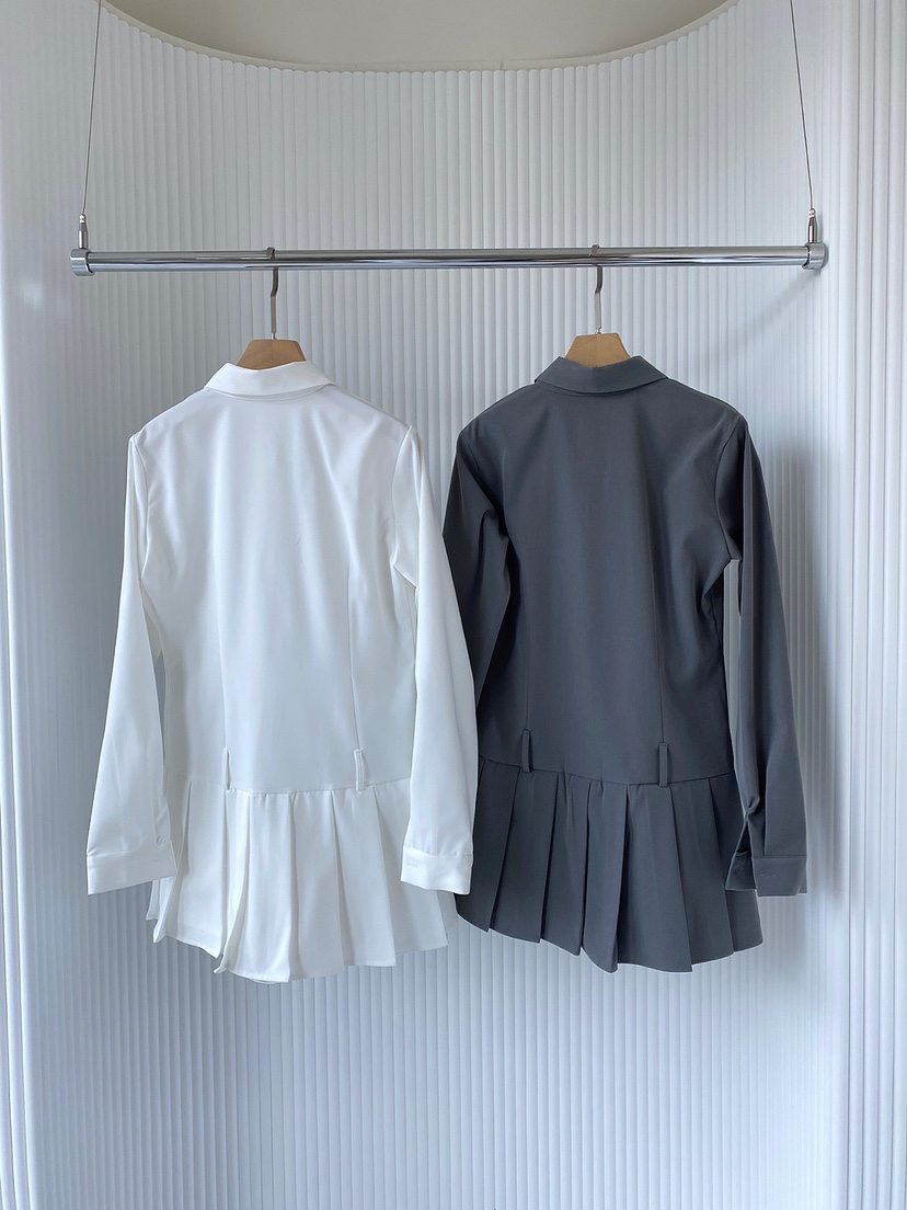CLOTH直郵韓國代購㊣女裝新品推薦人氣職業連衣裙不含腰帶褶皺CLOTH連衣裙