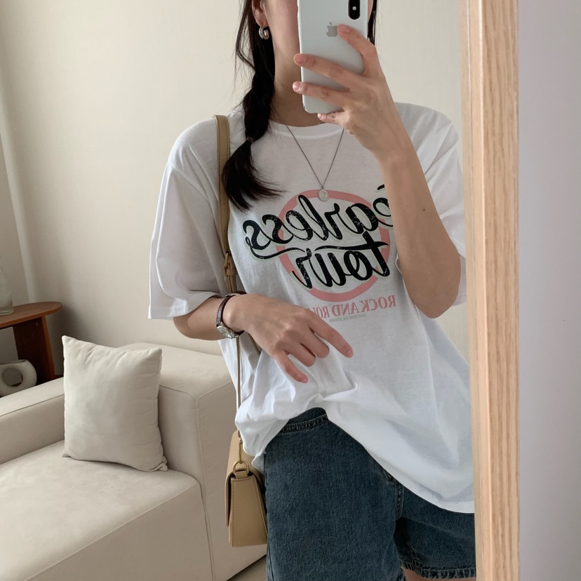 HELLO JINI韓國直郵㊣女裝新品人氣熱賣推薦休閑25春夏T恤HELLO JINIT恤