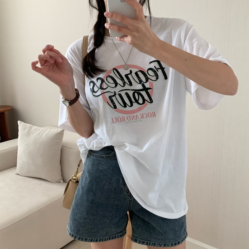HELLO JINI韓國直郵㊣女裝新品人氣熱賣推薦休閑25春夏T恤HELLO JINIT恤