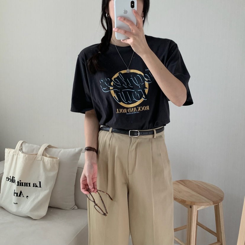 HELLO JINI韓國直郵㊣女裝新品人氣熱賣推薦休閑25春夏T恤HELLO JINIT恤