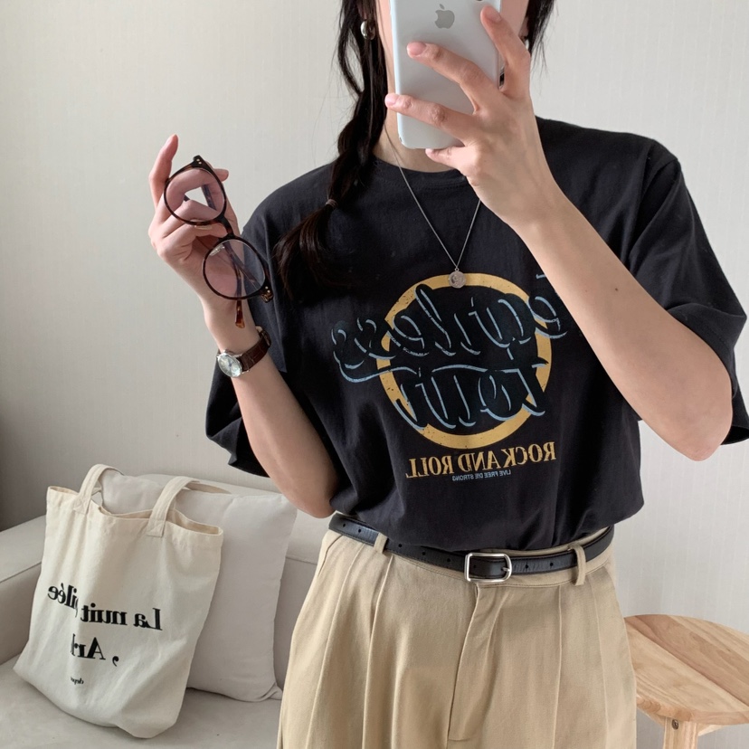 HELLO JINI韓國直郵㊣女裝新品人氣熱賣推薦休閑25春夏T恤HELLO JINIT恤
