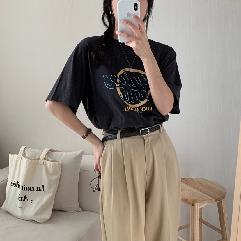 HELLO JINI韓國直郵㊣女裝新品人氣熱賣推薦休閑25春夏T恤HELLO JINIT恤