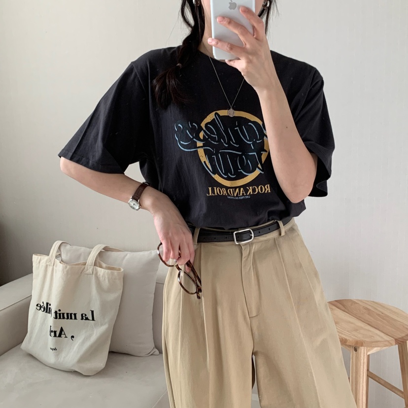 HELLO JINI韓國直郵㊣女裝新品人氣熱賣推薦休閑25春夏T恤HELLO JINIT恤