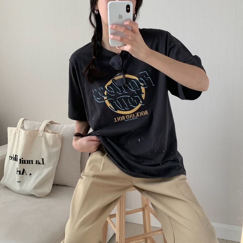 HELLO JINI韓國直郵㊣女裝新品人氣熱賣推薦休閑25春夏T恤HELLO JINIT恤