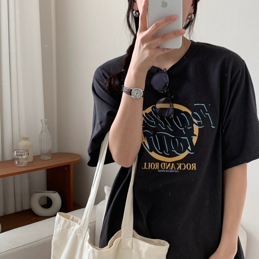 HELLO JINI韓國直郵㊣女裝新品人氣熱賣推薦休閑25春夏T恤HELLO JINIT恤