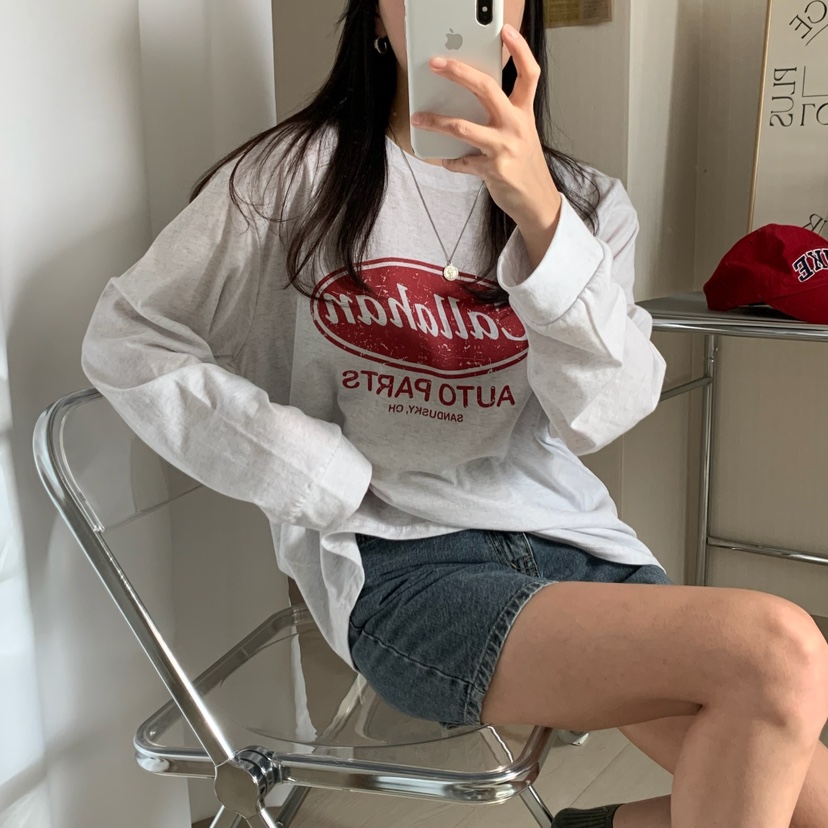 HELLO JINI韓國直郵㊣女裝新款職業25春夏人氣推薦長袖T恤HELLO JINI長袖T恤