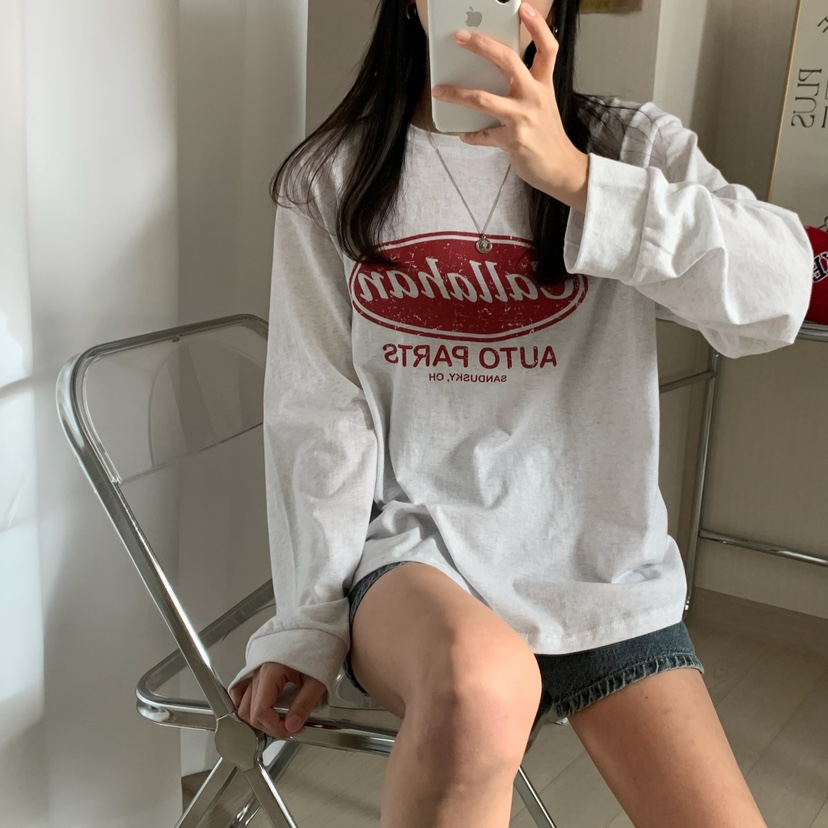 HELLO JINI韓國直郵㊣女裝新款職業25春夏人氣推薦長袖T恤HELLO JINI長袖T恤