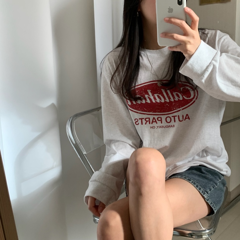 HELLO JINI韓國直郵㊣女裝新款職業25春夏人氣推薦長袖T恤HELLO JINI長袖T恤