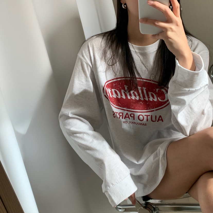 HELLO JINI韓國直郵㊣女裝新款職業25春夏人氣推薦長袖T恤HELLO JINI長袖T恤