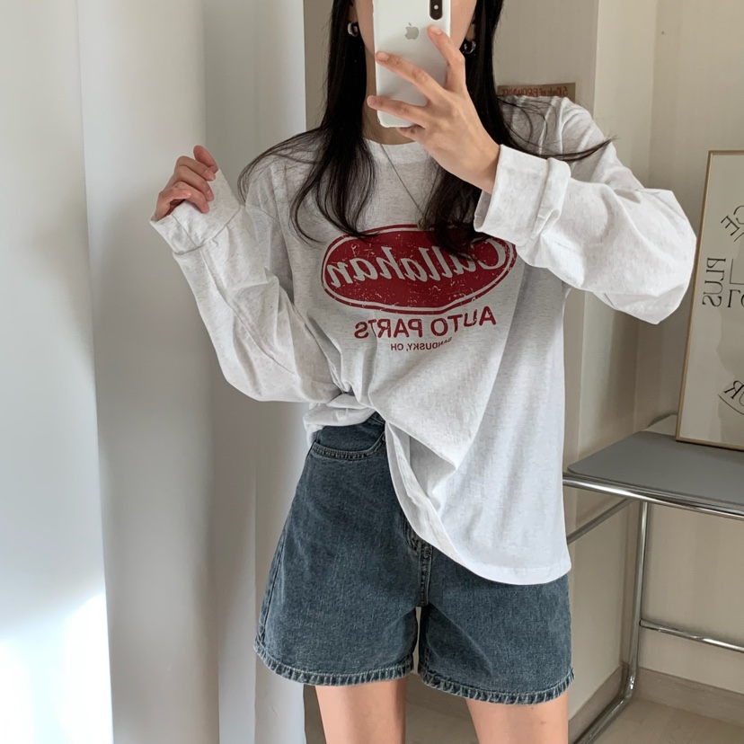 HELLO JINI韓國直郵㊣女裝新款職業25春夏人氣推薦長袖T恤HELLO JINI長袖T恤
