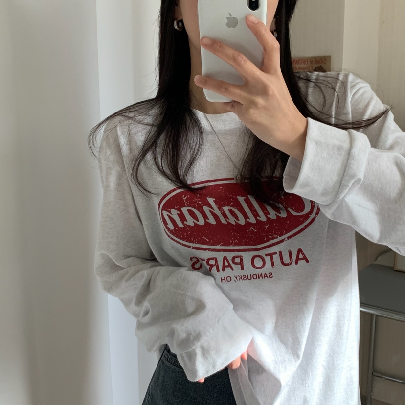 HELLO JINI韓國直郵㊣女裝新款職業25春夏人氣推薦長袖T恤HELLO JINI長袖T恤