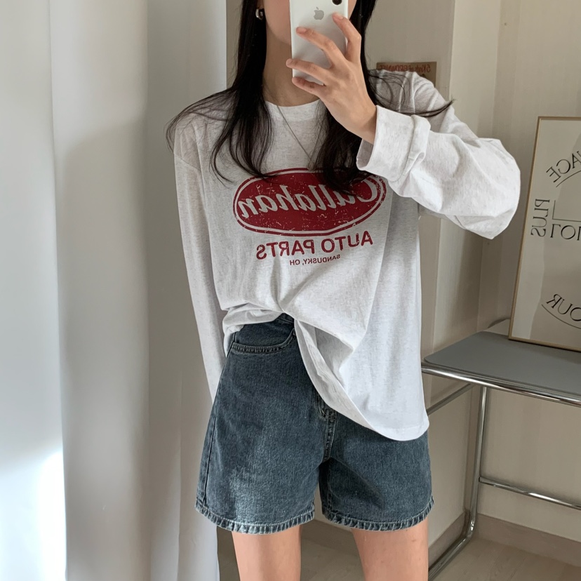 HELLO JINI韓國直郵㊣女裝新款職業25春夏人氣推薦長袖T恤HELLO JINI長袖T恤