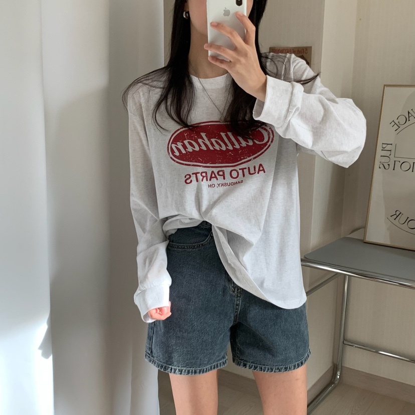 HELLO JINI韓國直郵㊣女裝新款職業25春夏人氣推薦長袖T恤HELLO JINI長袖T恤