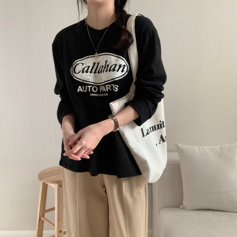 HELLO JINI韓國直郵㊣女裝新款職業25春夏人氣推薦長袖T恤HELLO JINI長袖T恤