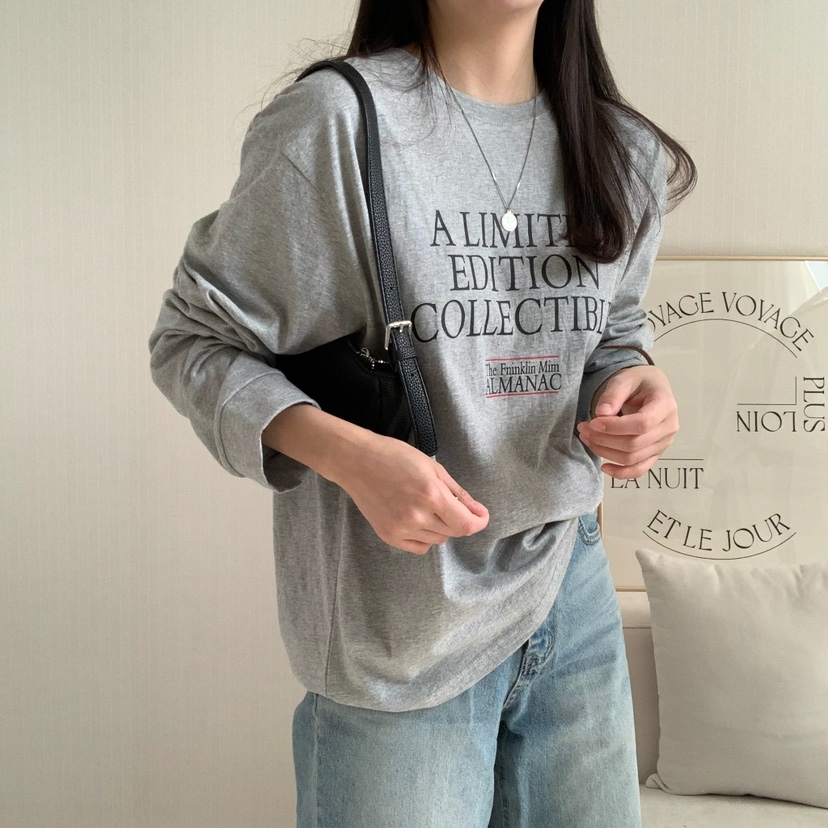 HELLO JINI韓國㊣直郵東大門代購女裝新款推薦熱賣長袖T恤HELLO JINI長袖T恤