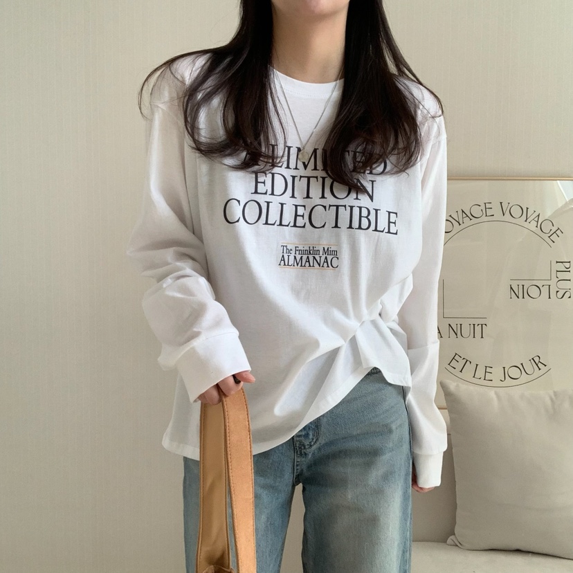 HELLO JINI韓國㊣直郵東大門代購女裝新款推薦熱賣長袖T恤HELLO JINI長袖T恤