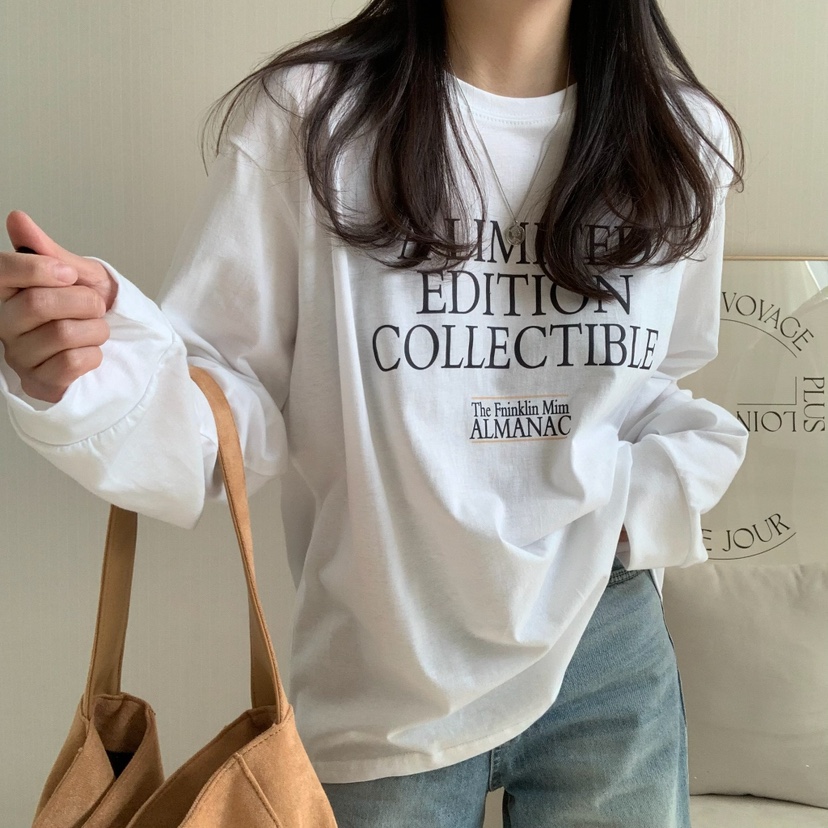 HELLO JINI韓國㊣直郵東大門代購女裝新款推薦熱賣長袖T恤HELLO JINI長袖T恤