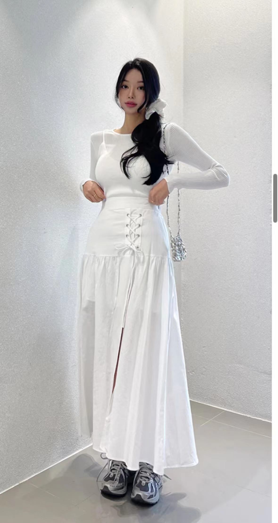 BLACK LINE韓國㊣直郵東大門代購女裝新品25春夏推薦人氣長裙BLACK LINE長裙