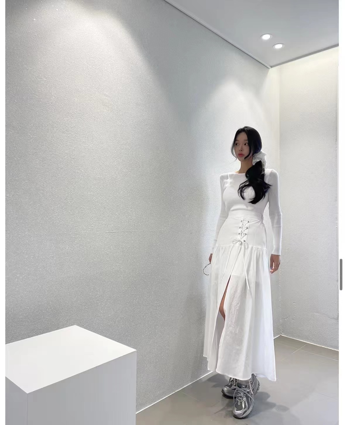 BLACK LINE韓國㊣直郵東大門代購女裝新品25春夏推薦人氣長裙BLACK LINE長裙