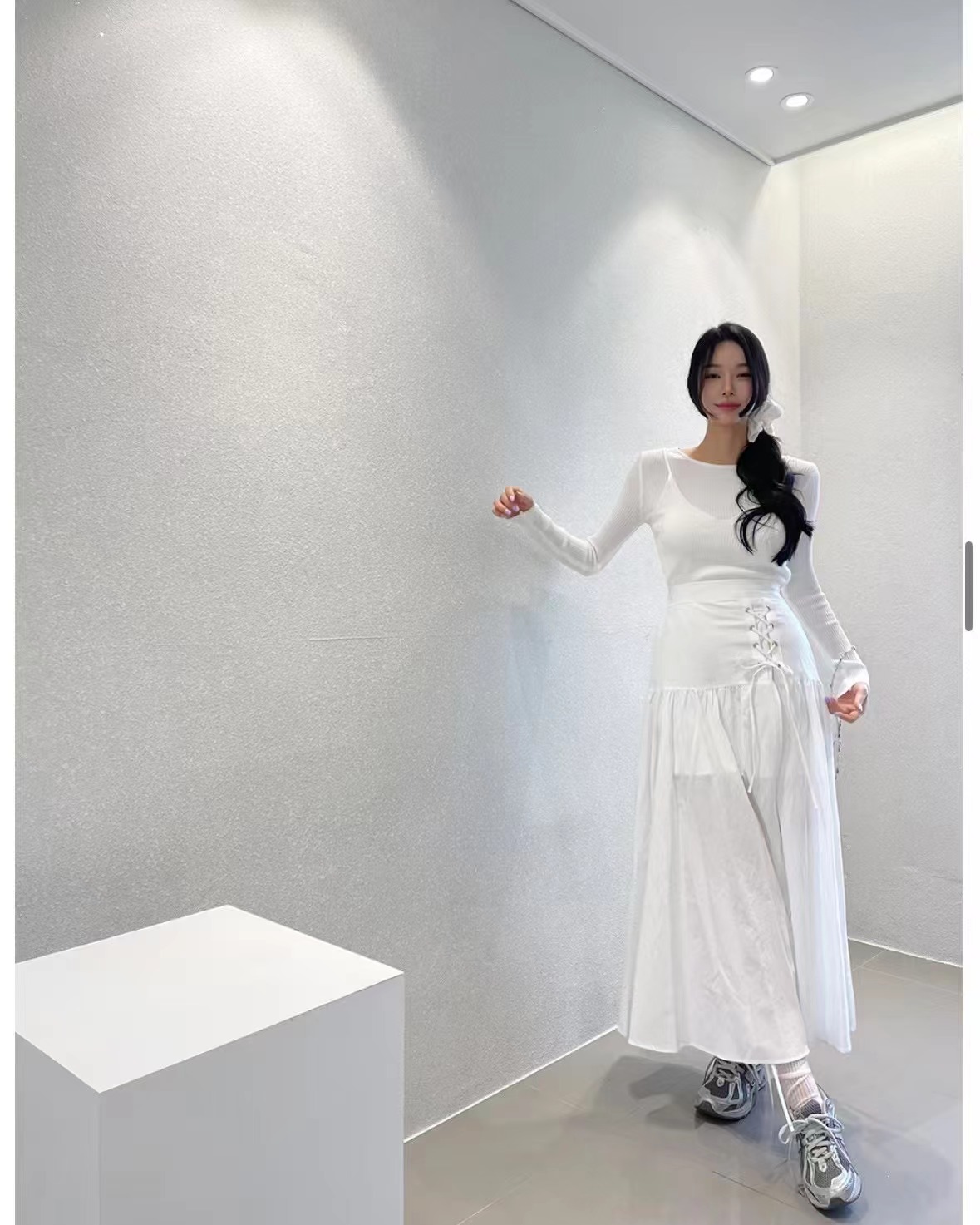 BLACK LINE韓國㊣直郵東大門代購女裝新品25春夏推薦人氣長裙BLACK LINE長裙