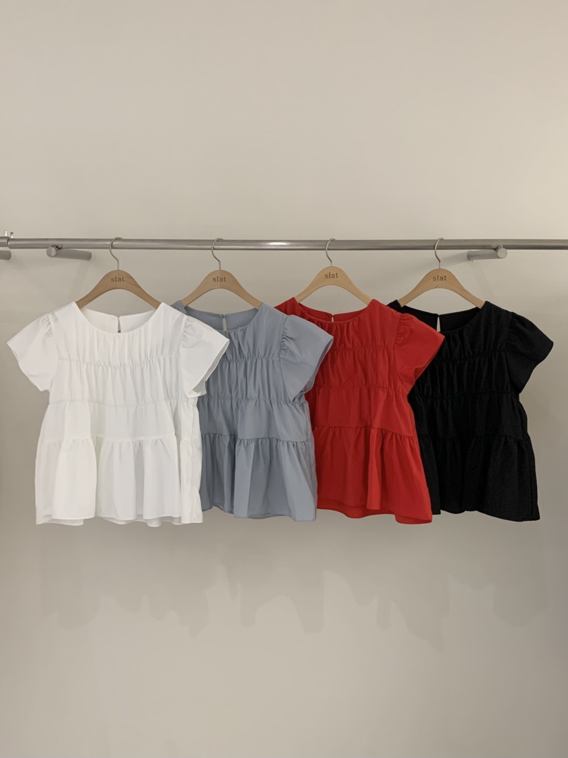 SLAT韓國直郵㊣女裝新品25春夏職業推薦時尚休閑襯衫蕾絲衫SLAT襯衫/蕾絲衫