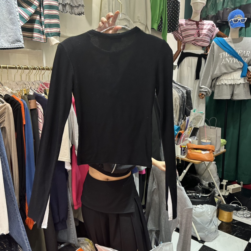 3COLOR(此品牌名稱會遭售假投訴,建議淘寶店鋪商品名稱中不要使用)直郵韓國代購㊣女裝新款職業長袖T恤Three color長袖T恤