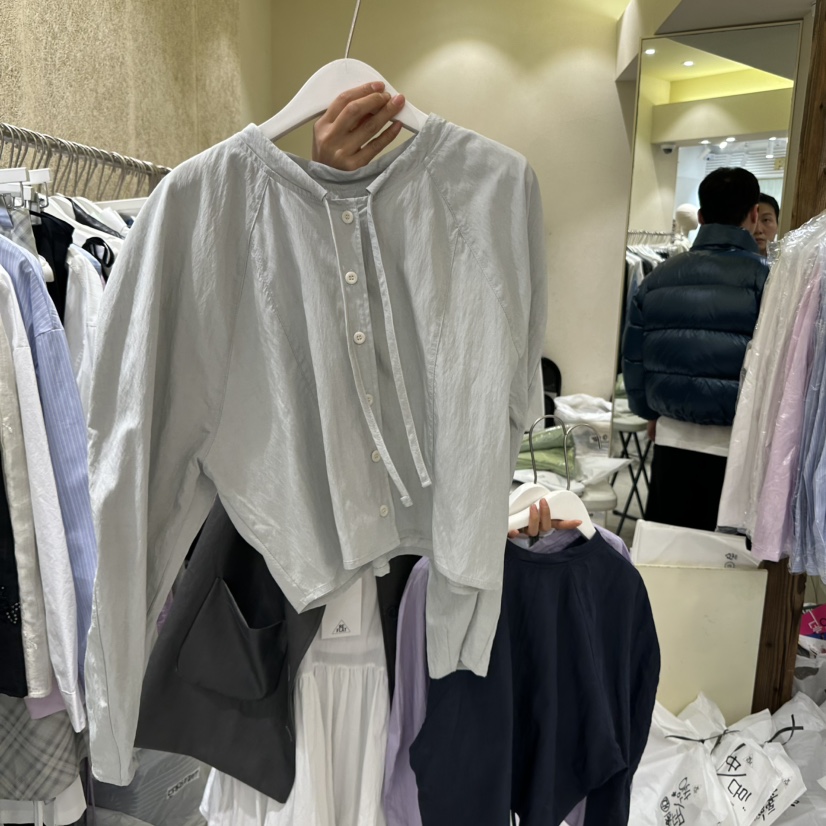 REFLAT韓國㊣直郵東大門代購女裝新品休閑25春夏襯衫蕾絲衫REFLAT襯衫/蕾絲衫圖色3