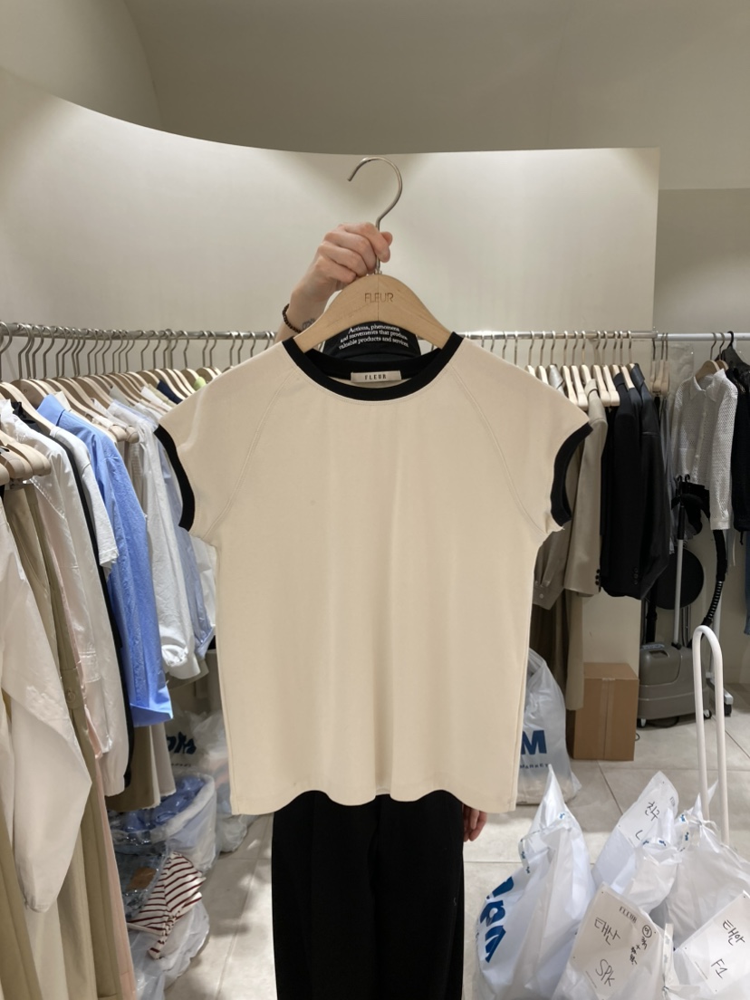 FLEUR-P東大門實拍女裝新款人氣25春夏真品熱賣職業推薦T恤FLEURT恤圖色2