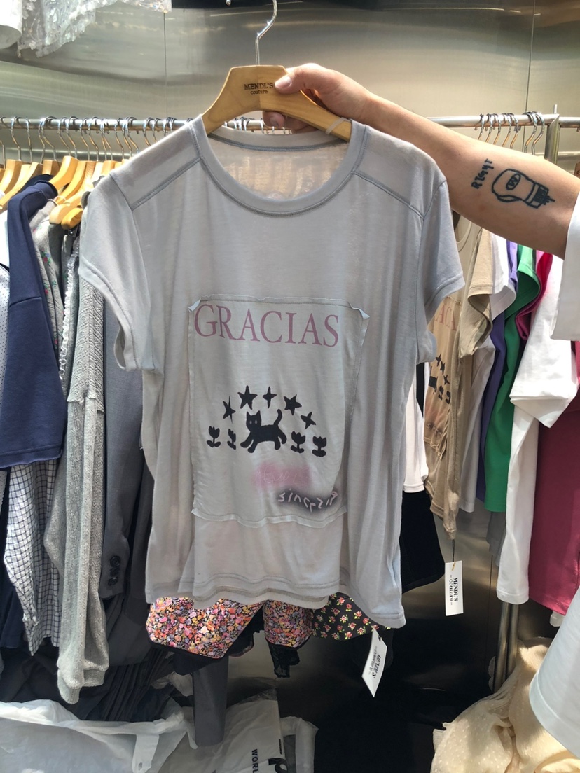 MENDL S韓國代購女裝新品25春夏休閑人氣真品時尚推薦職業T恤MENDL ST恤圖色2