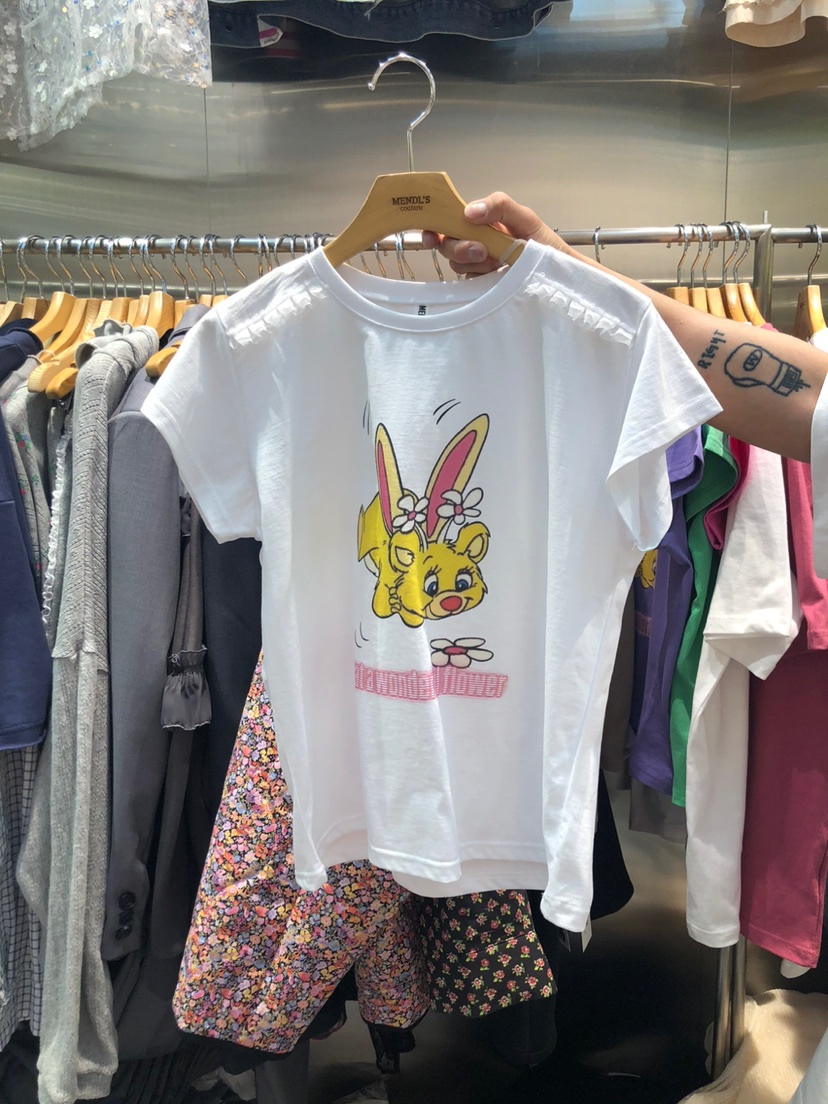 MENDL S東大門實拍女裝新品推薦時尚人氣真品25春夏熱賣T恤MENDL ST恤