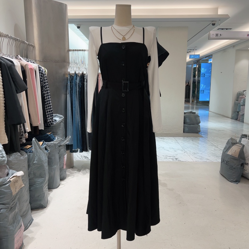 MAGNOLIA36-P東大門代購女士新款熱賣真品休閑連衣裙含腰帶MAGNOLIA36-P連衣裙圖色3