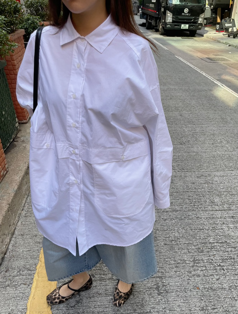 BYRING東大門實拍女裝新款真品熱賣休閑25春夏襯衫蕾絲衫口袋BYRING襯衫/蕾絲衫