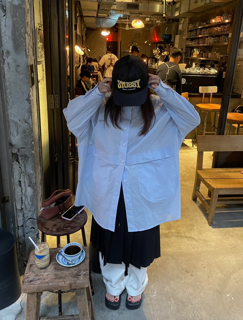 BYRING東大門實拍女裝新款真品熱賣休閑25春夏襯衫蕾絲衫口袋BYRING襯衫/蕾絲衫