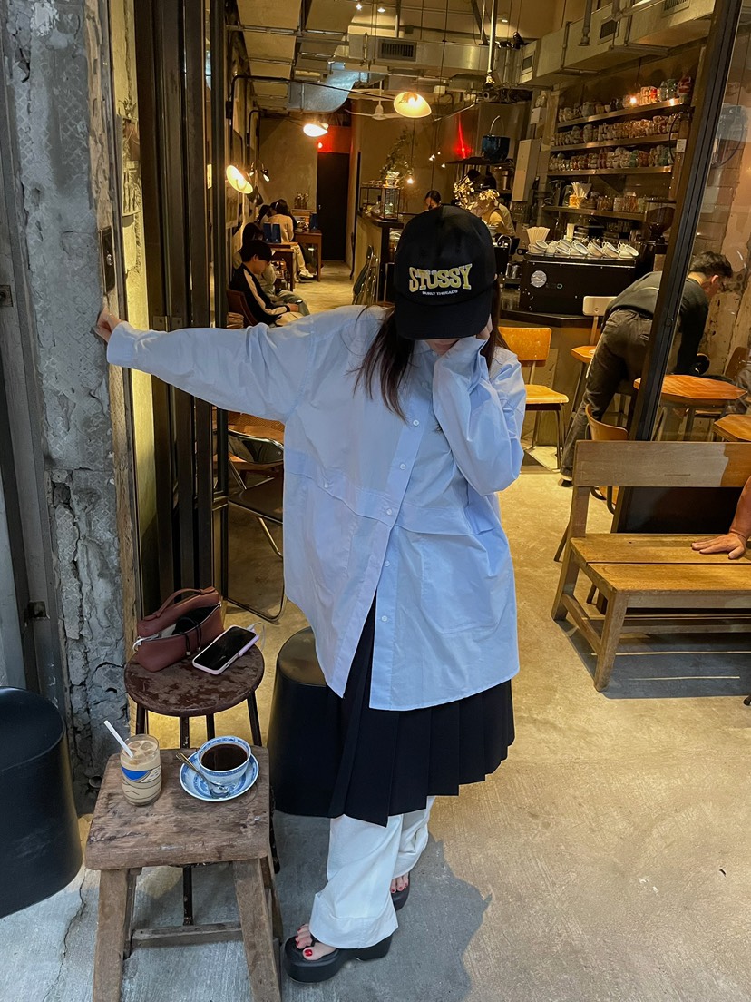 BYRING東大門實拍女裝新款真品熱賣休閑25春夏襯衫蕾絲衫口袋BYRING襯衫/蕾絲衫