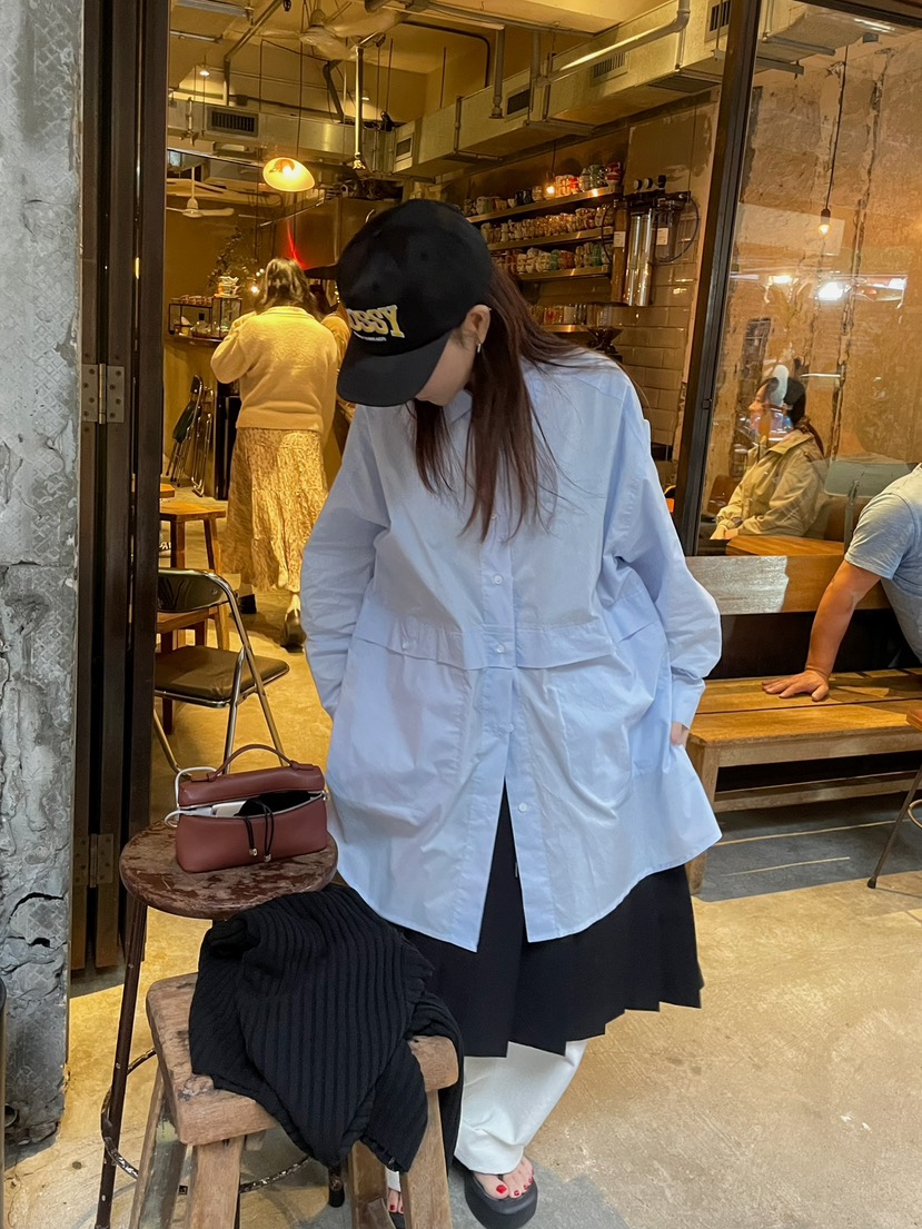 BYRING東大門實拍女裝新款真品熱賣休閑25春夏襯衫蕾絲衫口袋BYRING襯衫/蕾絲衫
