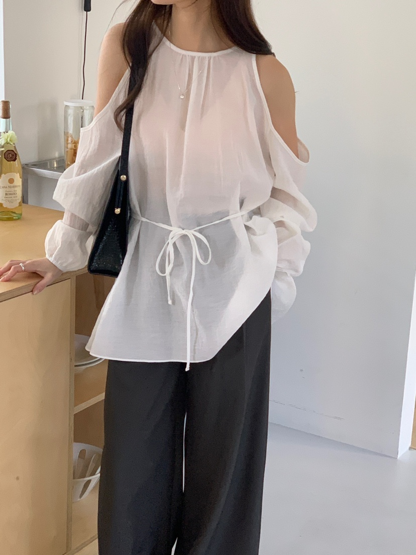FRILL-T東大門實拍女士新品25春夏人氣推薦時尚襯衫蕾絲衫FRILL-T襯衫/蕾絲衫